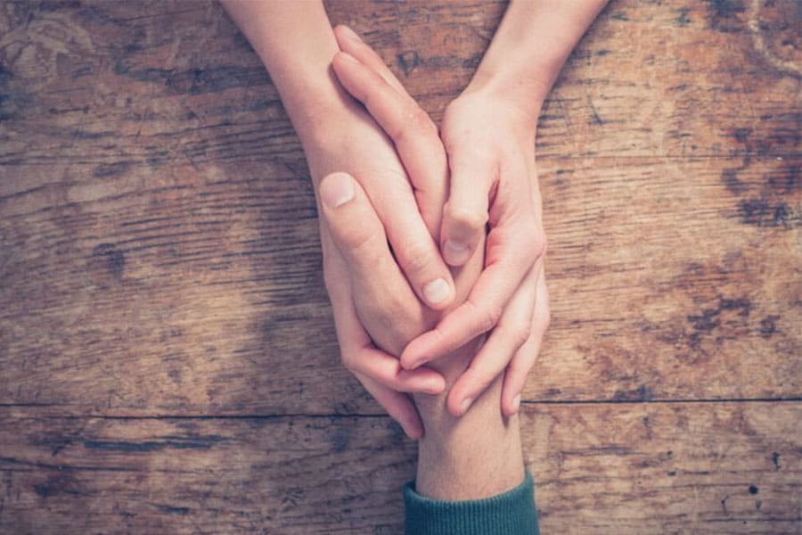 Holding hands